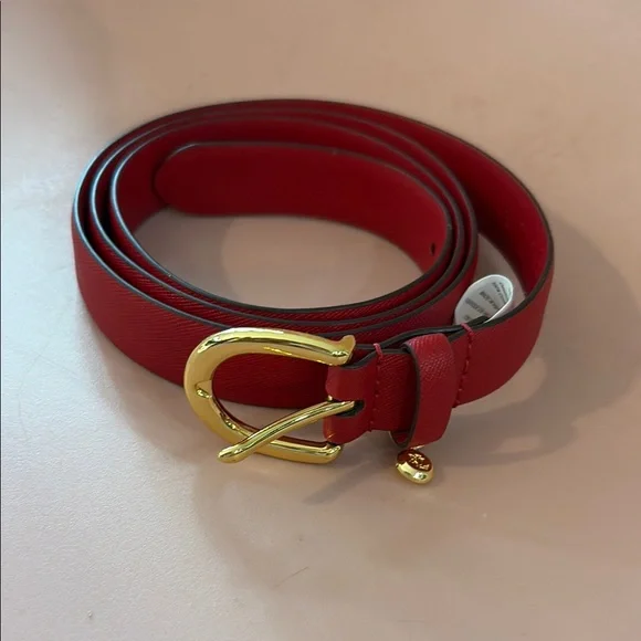 Ralph Lauren | Accessories | Ralph Lauren Red Leather Belt  display picture 1